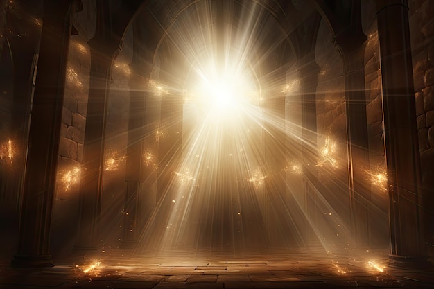 Background characterized by stunning beams of illumination