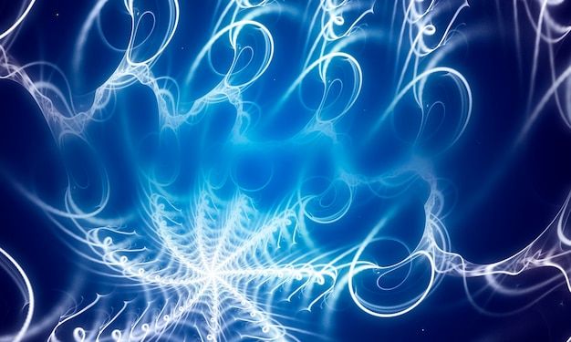 Background of clouds of fractal foam and abstract lights on the subject of art, spirituality, painting, music , visual effects and creative technologies