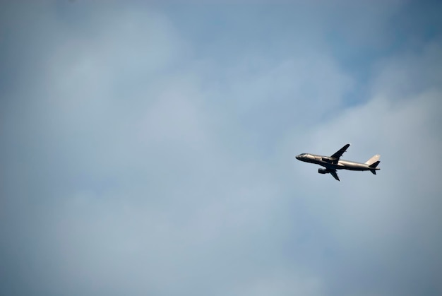 Background of clouds with a plane