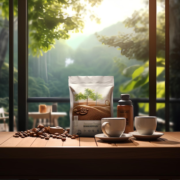 Background for coffee bag product use this product