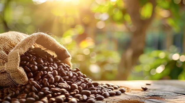 Photo background of coffee beans