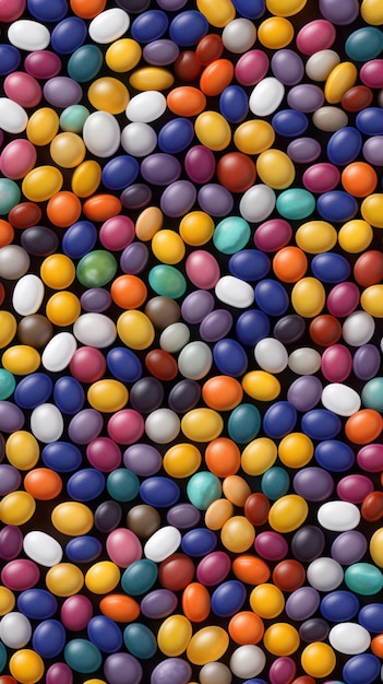 A background of colorful candy with the word candy on it