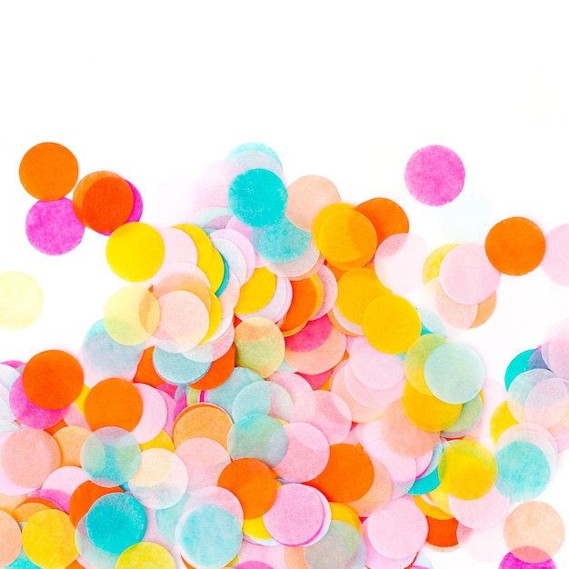 Background of colorful paper confetti, holiday  concept