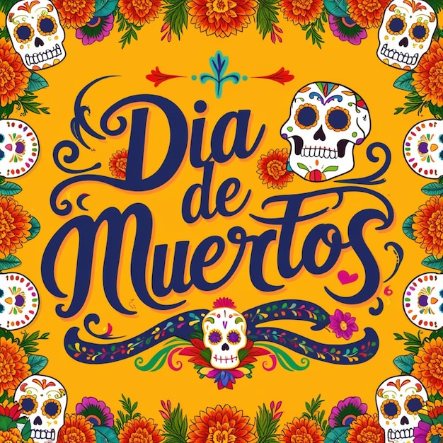 Background concept dia de muertos