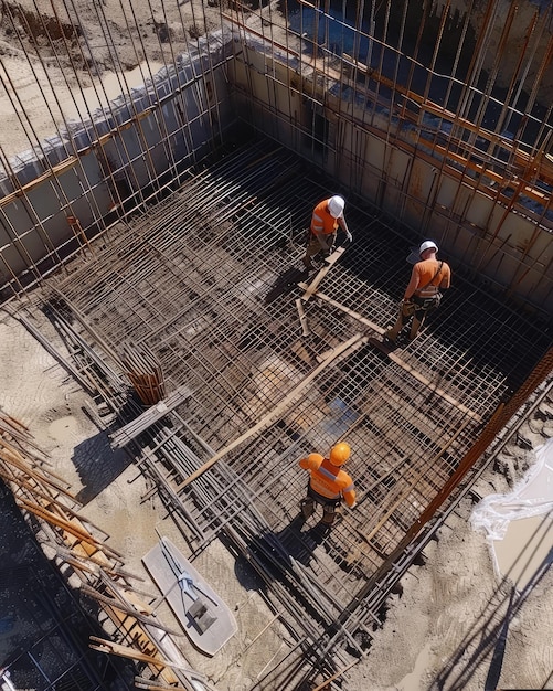 Background of construction worker with handyman work wearing safety uniform Generate AI