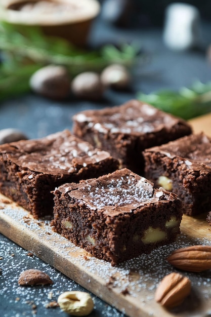 background of cookbook Healthy Nut Brownie Recipes