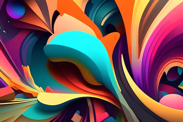 The background could be animated with the colors and shapes constantly moving and changing