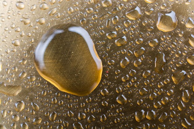 Background covered with water drops in closeup view