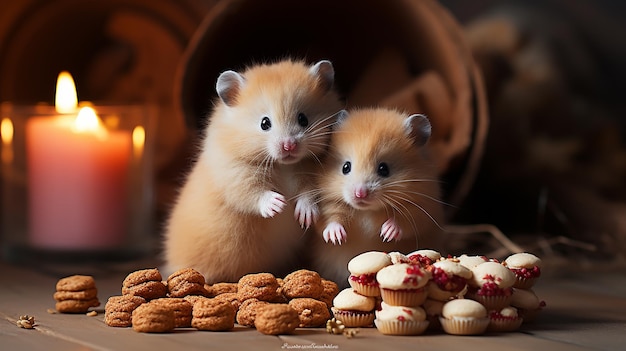 background cute hamsters