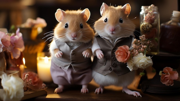 background cute hamsters