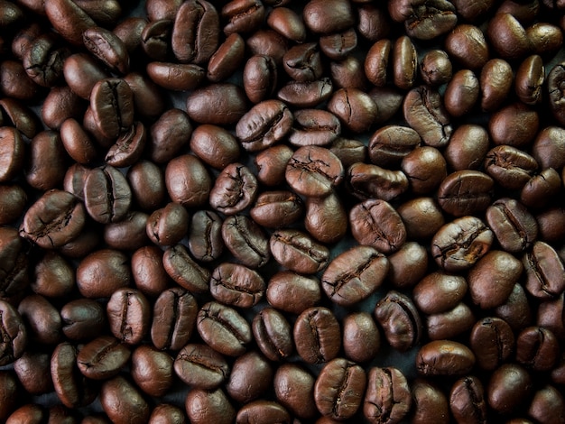 Background of dark coffee beans