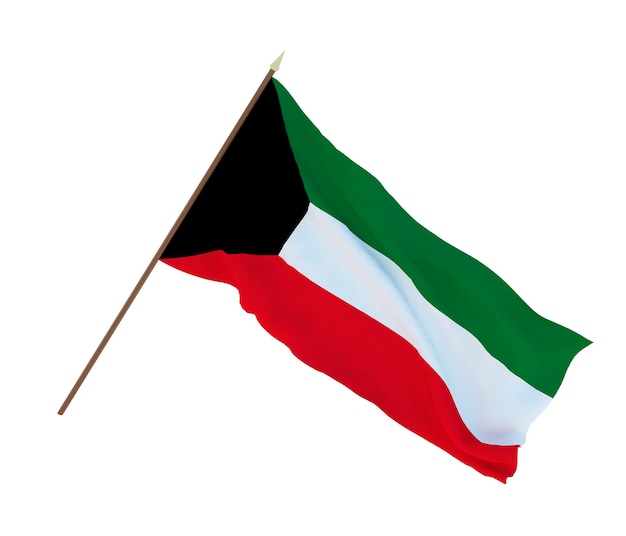 Background for designers illustrators National Independence Day Flags of Kuwait