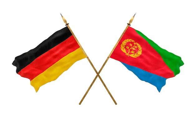 Background for designers National Day 3D model National flags of Germany and Eritrea