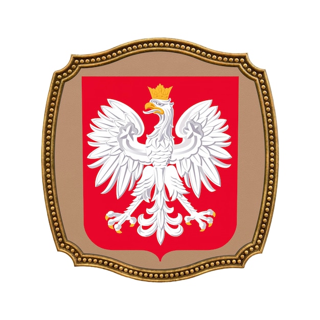 Background for editors and designers National holiday 3D illustration Icon coat of arms of Poland