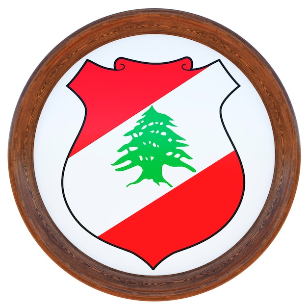 Background for editors and designers National holiday 3D illustration National coat of arms Lebanon