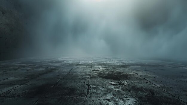 Photo background of empty dark room street concrete floor