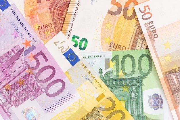 Background of euro bills