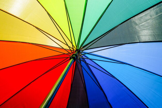 Background fabric texture of Colorful umbrella