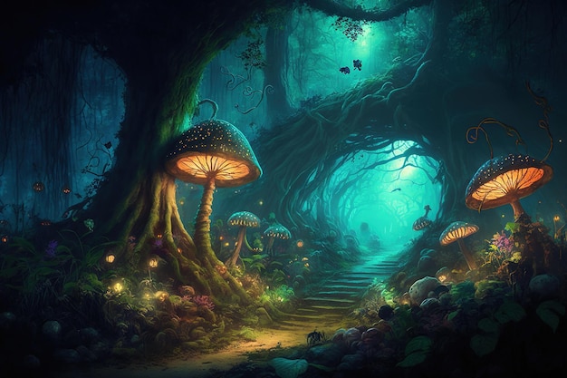 background of fantasy forest