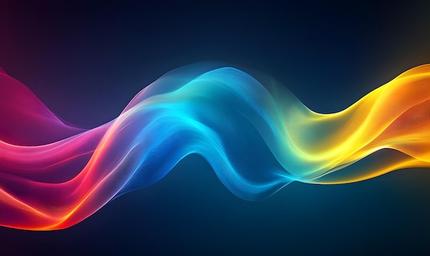 Photo background featuring soft waves of color flowing from left to right of the screen