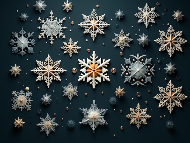 Background filled with snowflakes Christmas and New Year concept