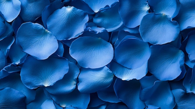 Background of Fresh Blue Rose Petals