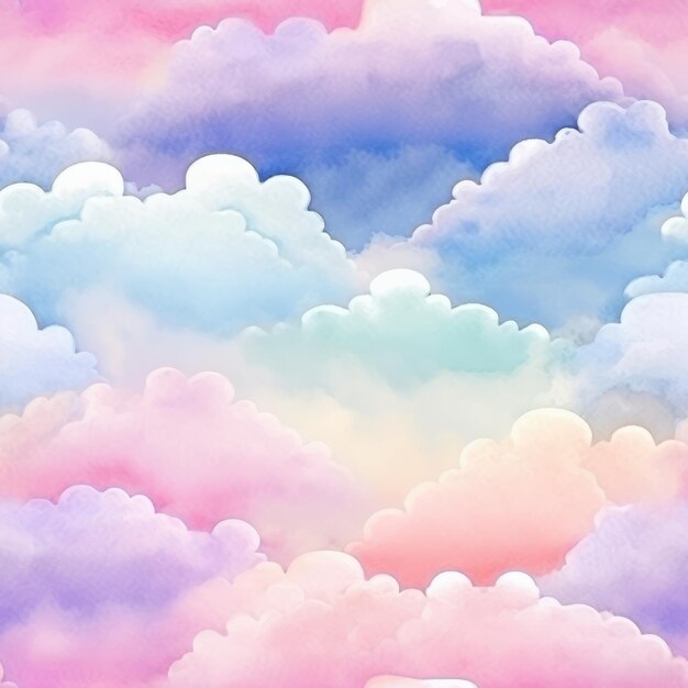 Background from magical fairytale gentle rainbow clouds with stars For design of holiday invitations and cards