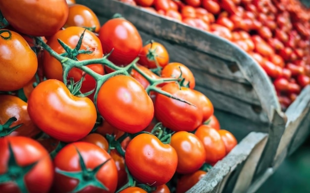 background full of fresh tomatoes