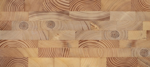 background of glued wooden blocks