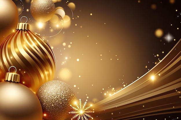 Background for a gold Christmas social media banner with design space