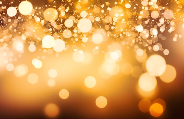 A background of golden bokeh