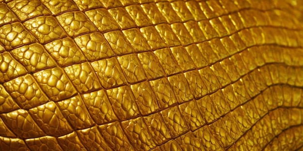 Background of the golden skin of alligator Dragon scale