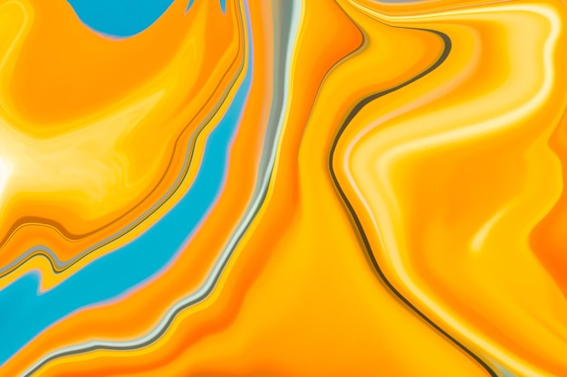 Background gradient grainy texture. Wallpaper fluid orange and blue tones.