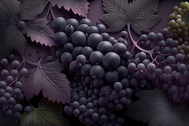 Background grapes natural texture Generative AI