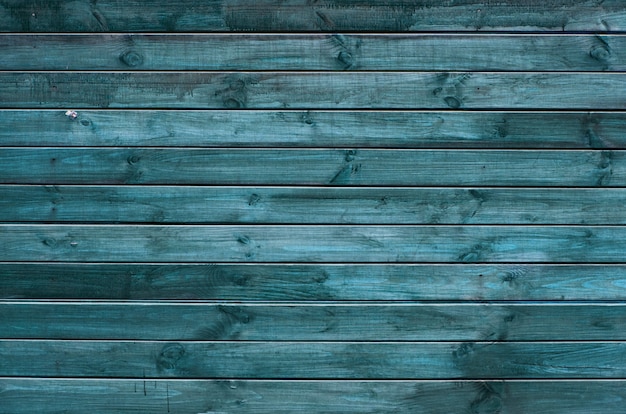 Background of green and blue painted wooden boards, painted wood texture