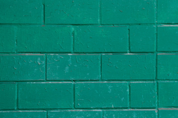 Background of green bricks