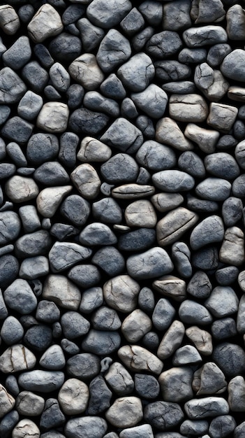 Background of grey pebble stones Texture of pebbles