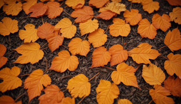 Background group autumn orange leaf Nature