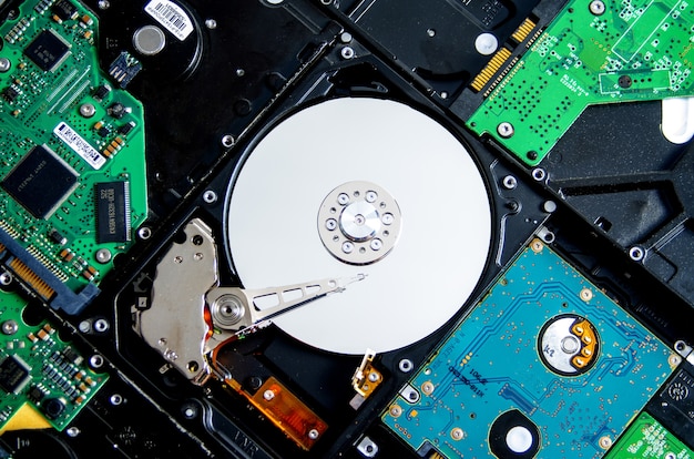 background of harddisk assembly