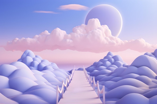 Background illustration cloud pastel