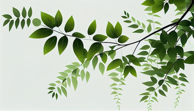 Background illustration consisting of branches and leaves in light colors