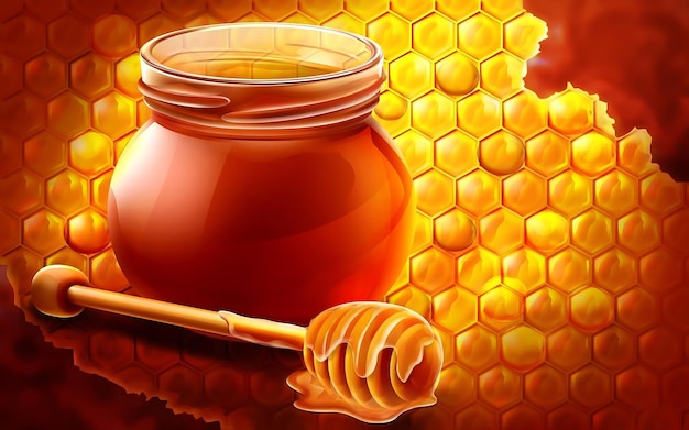 Background illustration honey comb pattern seamless