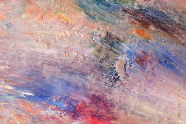 Photo background image of bright oilpaint palette closeup