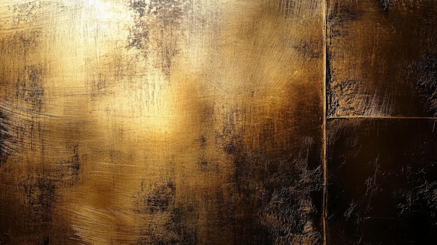 Photo background image of a brushed brass metal texture