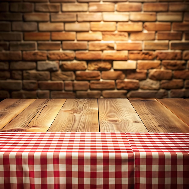 A background image of a warmly lit kitchen with a polished wooden table