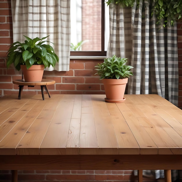 A background image of a warmly lit kitchen with a polished wooden table