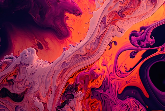 Background image with a marble texture in vibrant pink orange and violet