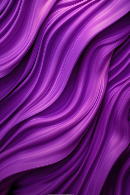 The background is waves of purple silk Generative AI