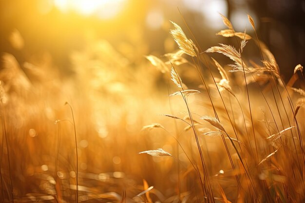 Background of leaves and grass with sunlight