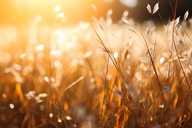 Background of leaves and grass with sunlight